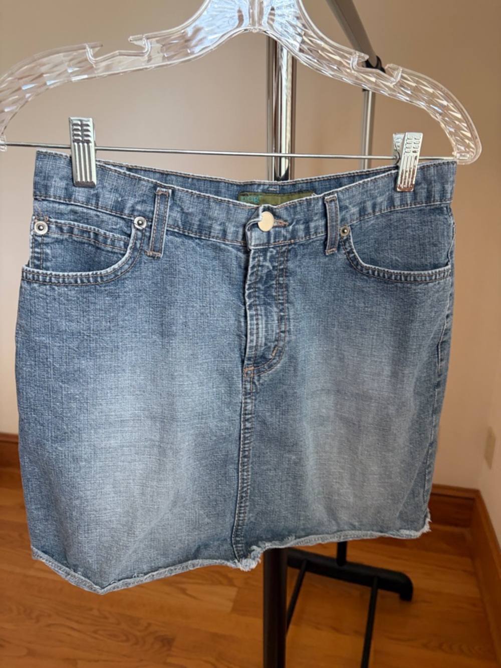 BDG Blue Washed Denim Mini Skirt